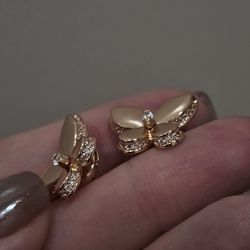 Clearance Butterfly Rosegold Earrings 