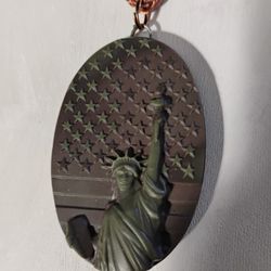 Carved Mookaite Jasper Lady Liberty Necklace