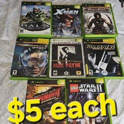 Original Xbox Games $5 Each 