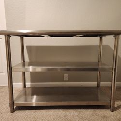 Stainless Steel Kitchen Food Prep Table, Stainless Steel Work Table