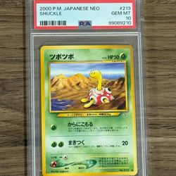 2000 POKEMON JPN NEO #213 SHUCKLE PSA 10