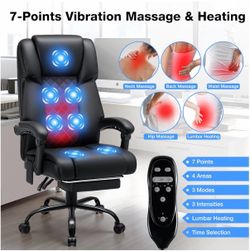 New Multifunctional Heated Massage Reclining Office Desk Chair
