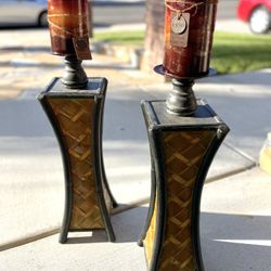 Set of Candle holders with capri candles included