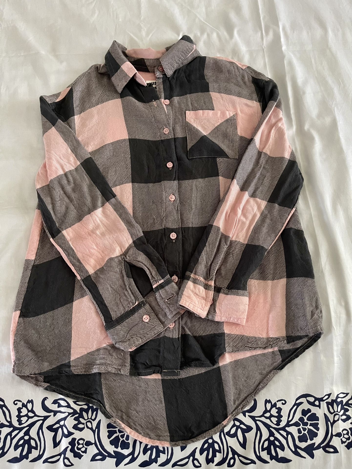 Justice Plaid Shirt Used Once