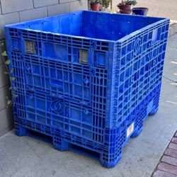 Collapsible Bulk Container - 48 X 40 X 39", 2,000 Lb Capacity, Blue