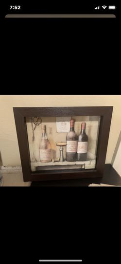 Hanging wine home bar decor 3D in glass