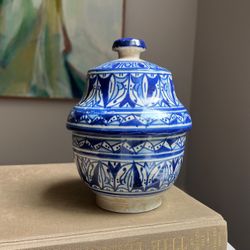 Small Handcrafted Lidded Ginger Jar ( firm on price ) 