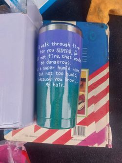 Sister Glitter Tumbler Stainless Steel Cup