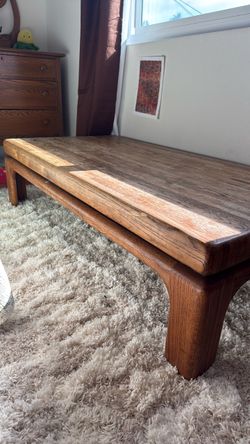Solid wood coffee table