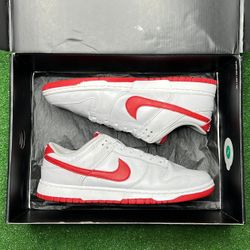 Nike Dunk low “ Vast Grey Varsity Red “