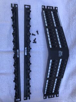 Panduit DPA48688TGY 48 port cat 6 ANGLED patch panel