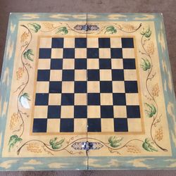 Antique Chess/Checkers Table
