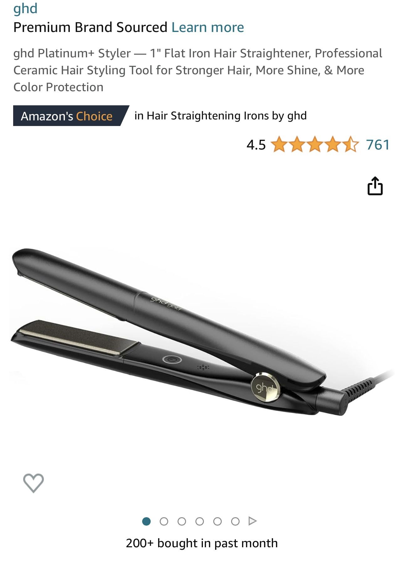 GHD Gold Styler 1" Flat Iron Hair Straightener ceramic Professional $300 curler Luxury Premium Hairstyler Great Best Christmas Gift Woman Girl Lady