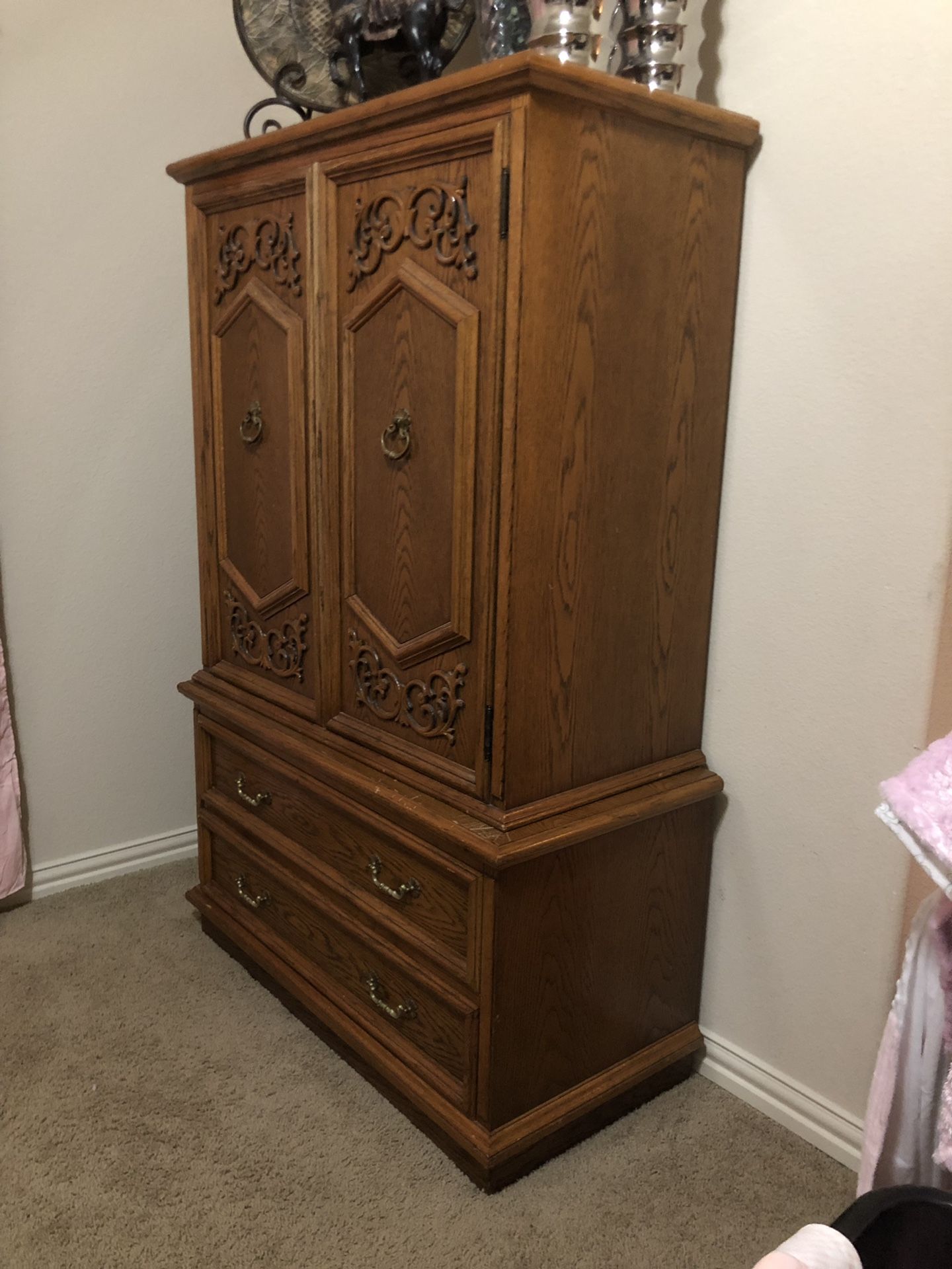 3 Piece Set, Solid Oak Wood.