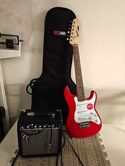 Red guitar