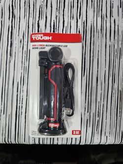 Hyper Tough Rechargeable Flip LED Work Light, Magnetic Base, Hanging Hook, 600