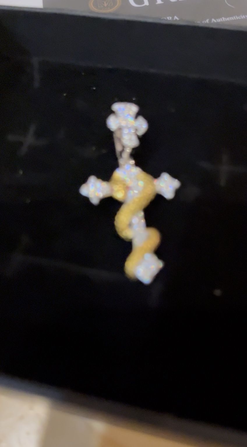 Moissanite Cross Pendant
