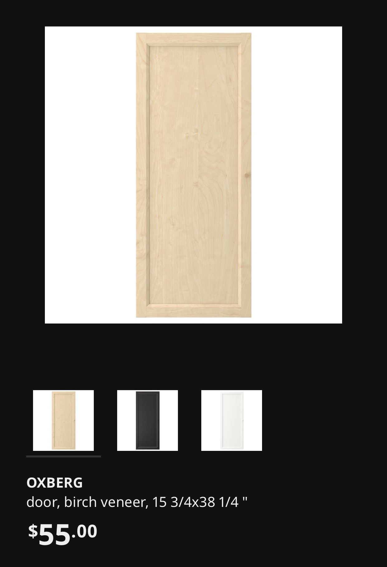 OXBERG Door, white, 15 3/4x38 1/4 - IKEA