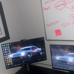 2 Monitors One Acer 180hz  Other One onn 100hz Monitor Both 24 Inch