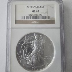 2010 American Silver Eagle - NGC MS69
