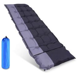 Camping Pad with Attached Pillow, Self Inflating Sleeping Pad, Lightweight Inflatable Foam Padding Sleeping Mat for Camping Backpacking Hiking