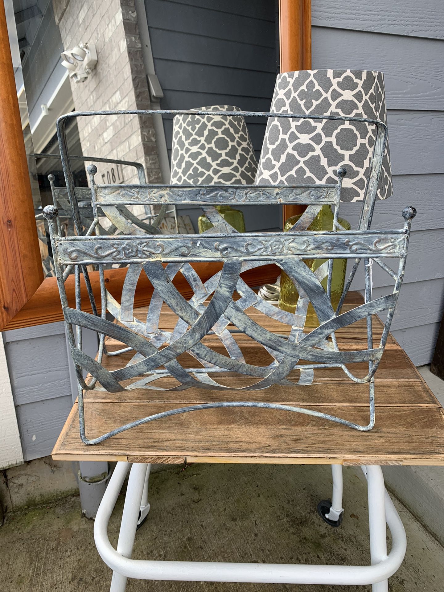 Galvanized Magazine Rack