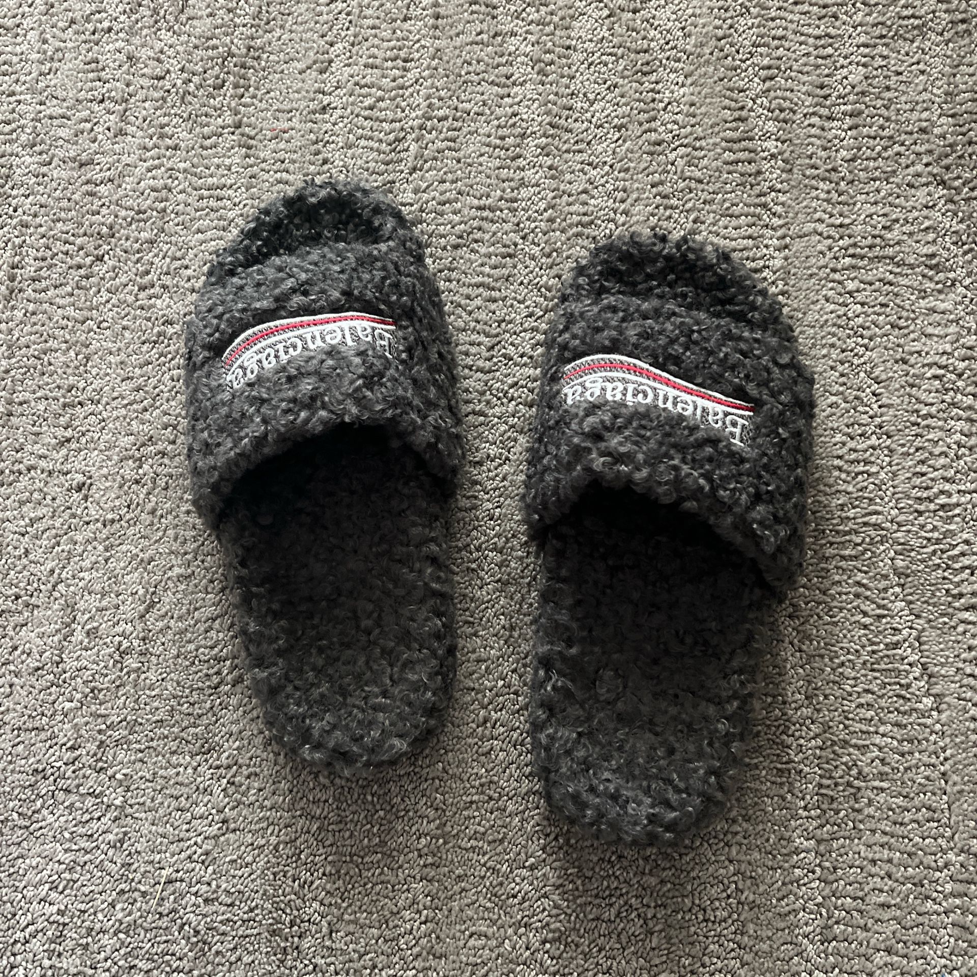 Gray Balenciaga Slides