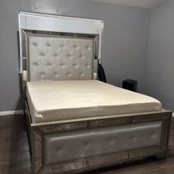 Silver Bed Frame 
