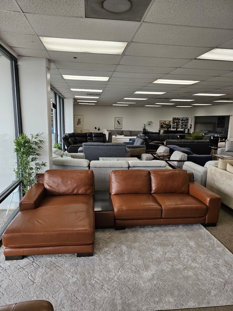 3-pc Leather Sectional Sofa-Darrium