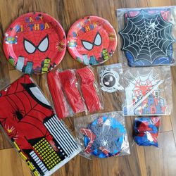 Spiderma  Birthday Party Supplies For 10 Kids.