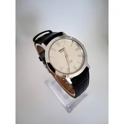 RARE Seiko Super Slim Vintage Men's Leather Black & White Dress Watch