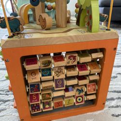 Zany Zoo Wooden Activity Cube / Kid Toy