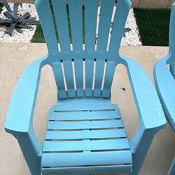 Adams RealComfort Deluxe Pool Blue Resin Frame Adirondack Chair