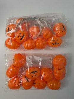Halloween Pumpkin String Lights – 2 Packs