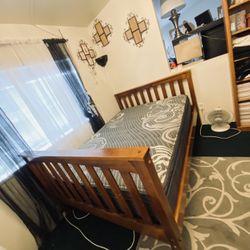 🥰$280-Beautiful Full size bed frame (frame only)  (sold separately from mattress (mattresses are priced separately and prices vary depending on condi