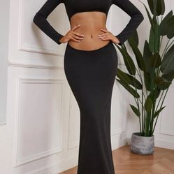 Cut Out Backless Square Neck Mermaid Hem Bodycon Dress Size M