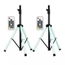 American Audio CSL-100 LED Multi-Colored Light Up Speaker Stands Pair