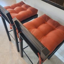 Chair Cushions (2) w/seat ties- REDUCED