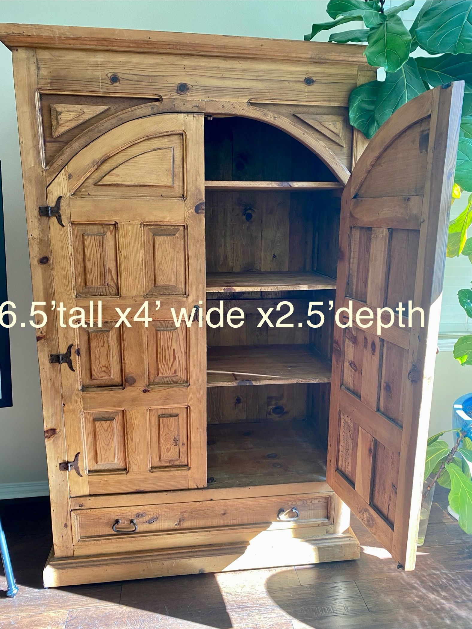 Moving sale - Large Armoire Pine $275.00