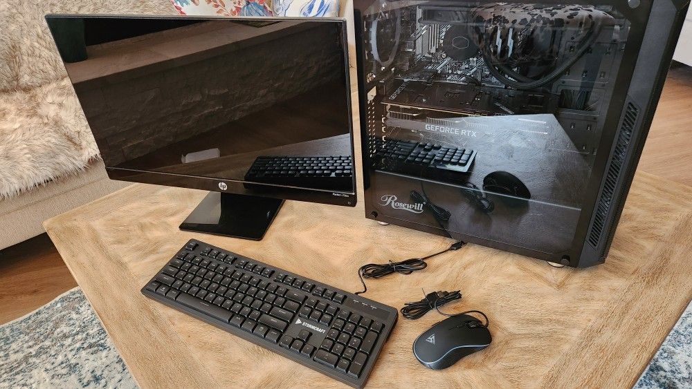 Gaming PC RTX 3070 With Monitor, Keyboard And Mouse