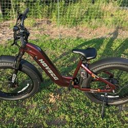 Fat tire 26” red cruiser ebike 