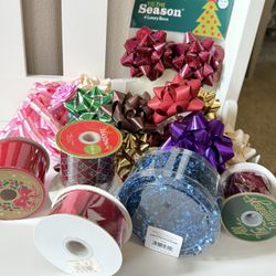 Holiday ribbons/bows ribbons are new gift bow new 
