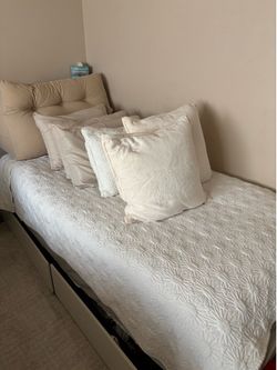 Farmhouse Bed Frame with Mattress
