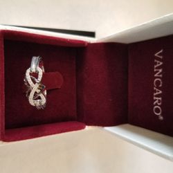 NEW Diamond Infinity And Heart Ring