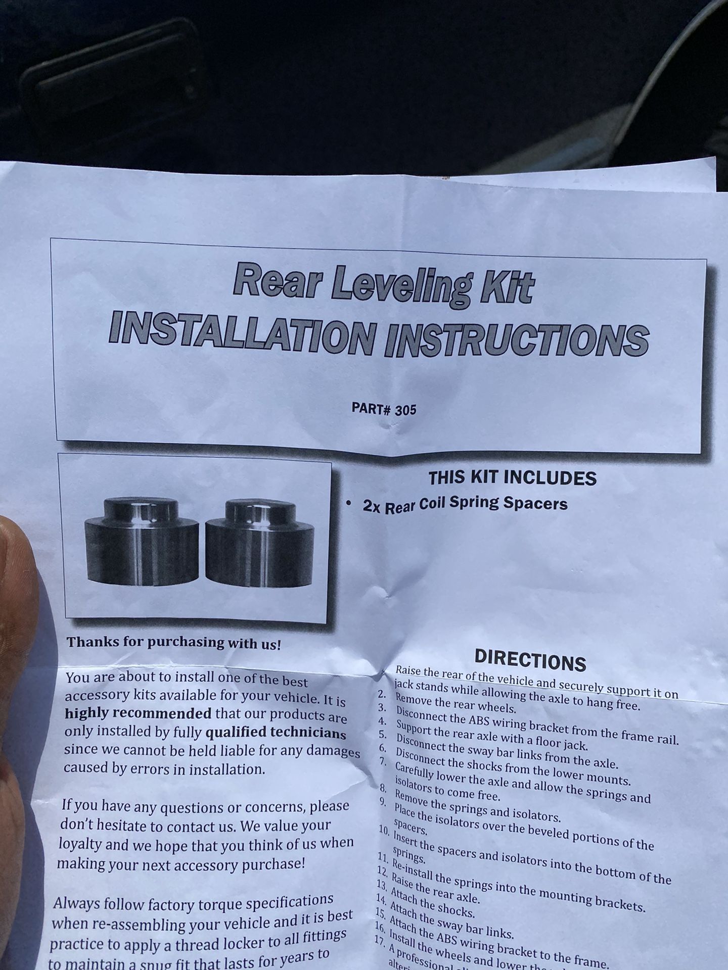 2000-08 Chevy Lift Kit