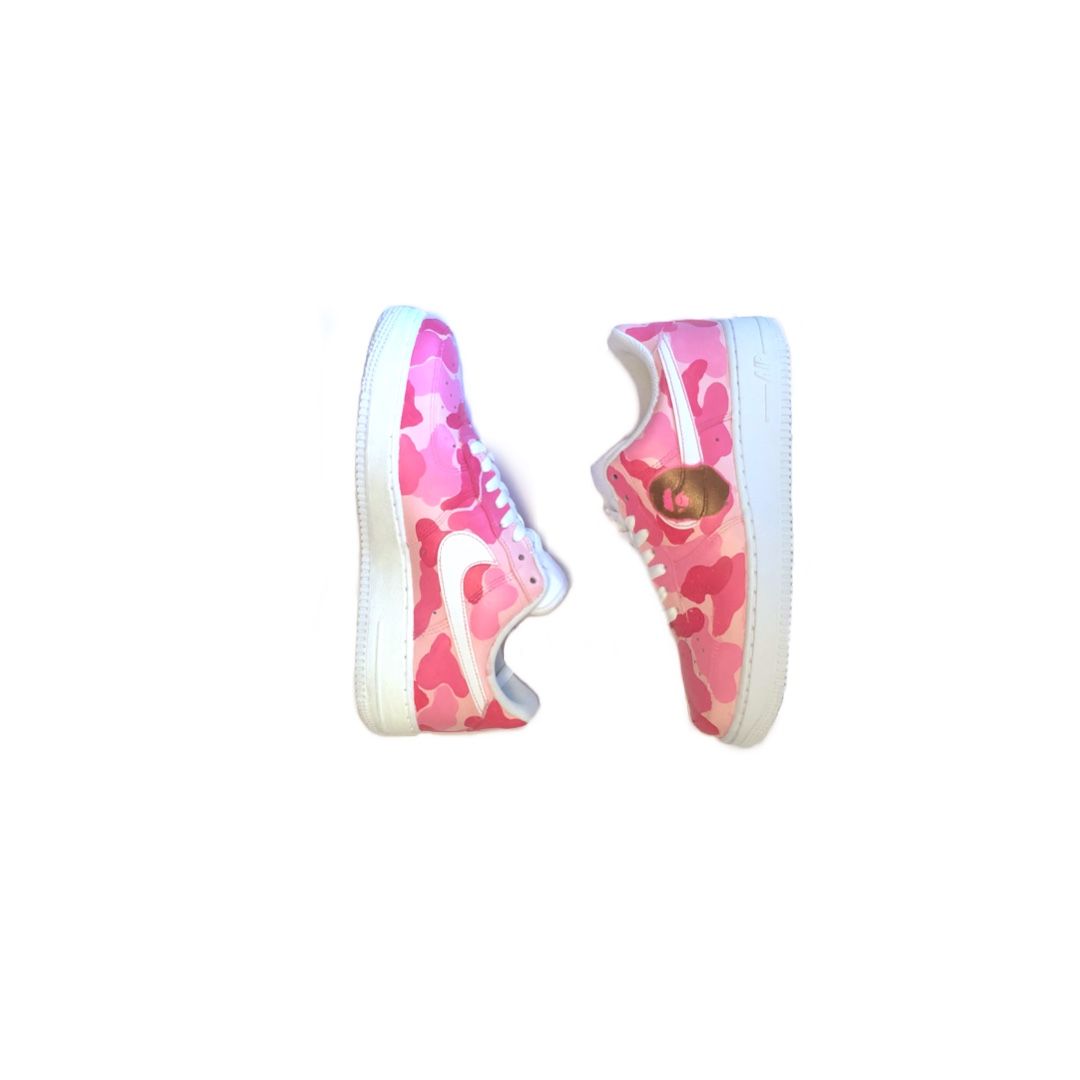Nike Air Force 1 ‘07 ‘White’ - CUSTOM “Pink-Camo”