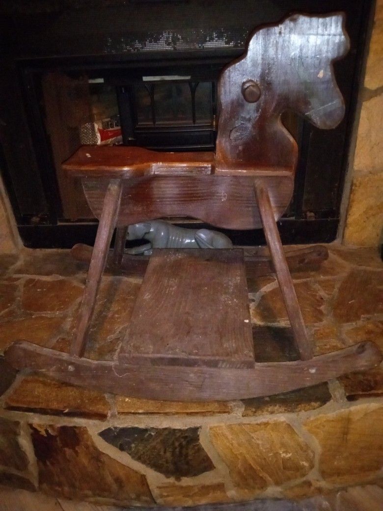Wooden Rocking Horse Old Fashion