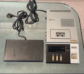 Vintage Sony BM-715 Micro Cassette Transcriber Dictation With Foot Control Unit