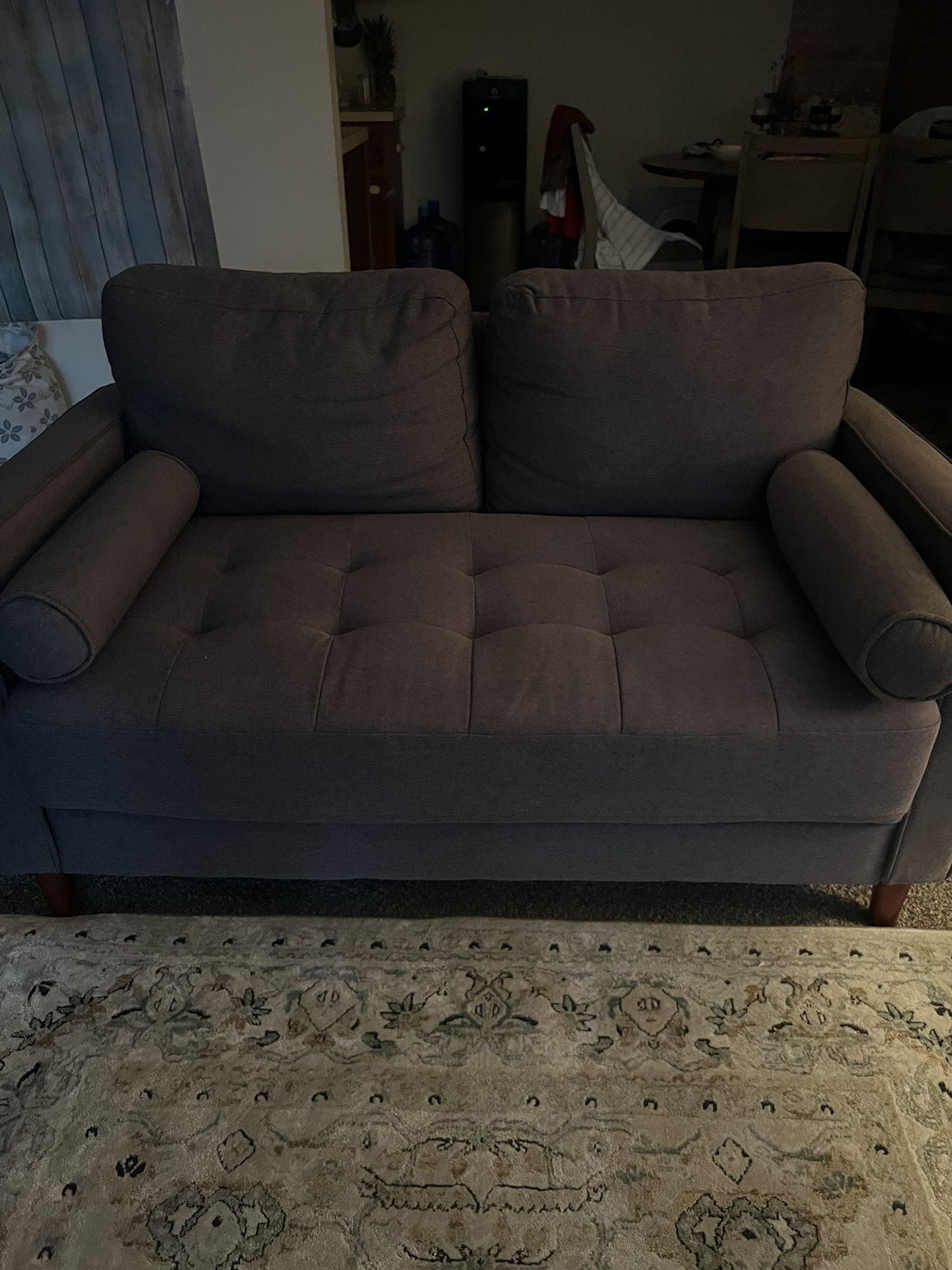 Lovely Functional Dark Grey Love Seat 