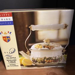 NIB Philippe Richard Collection Kensington Garden 2-Quart Tea Kettle